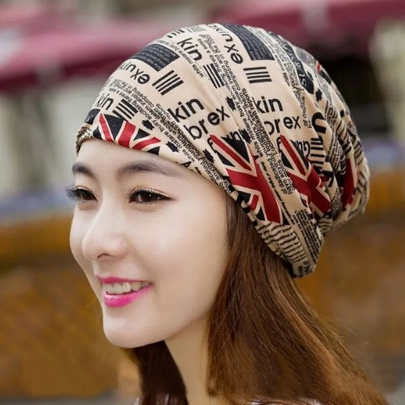 C чепчик капот Для женщин хип-хоп шапки и шарфа Повседневное письмо осень-зима