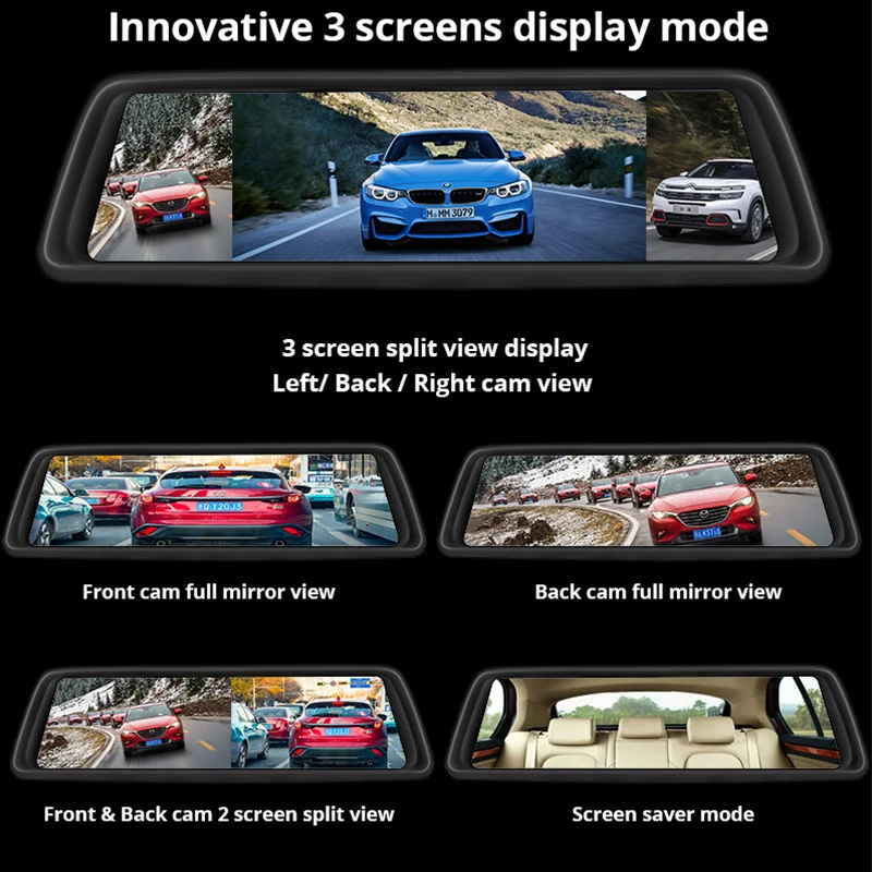 AfmoDVR 2018 ADAS 4 канал Автомобильный видеорегистратор камера видео регистраторы