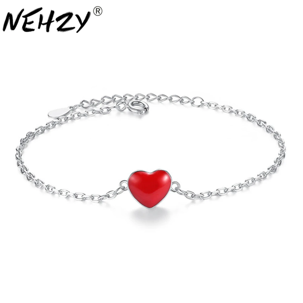 

Brand Fashion Silver Jewelry Lucky Double Heart Peach Creative Silver Bracelet Female Cross Chain Love Jewelry Wholesale 16+4CM