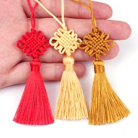 2pcslot 5cm chinese knot tassel silk fringe sewing bangs tassel trim decorative key tassels for diy curtains home decoration