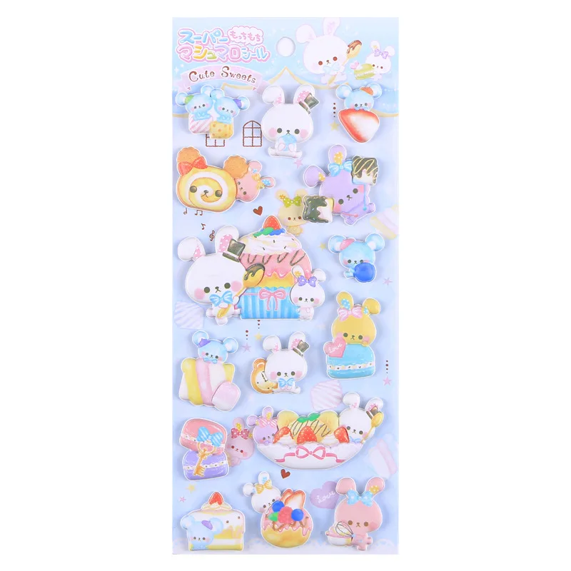 Панда с маленьким медвежонком 3D декоративные наклейки дневник альбом этикетка