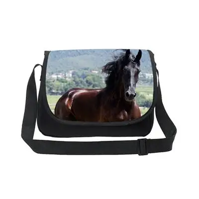 Прохладный девочек-подростков школьная crossbag 3D Crazy Horse один сумка для детей среднего студента Книга сумка Для женщин одного плеча - Цвет: Светло-желтый