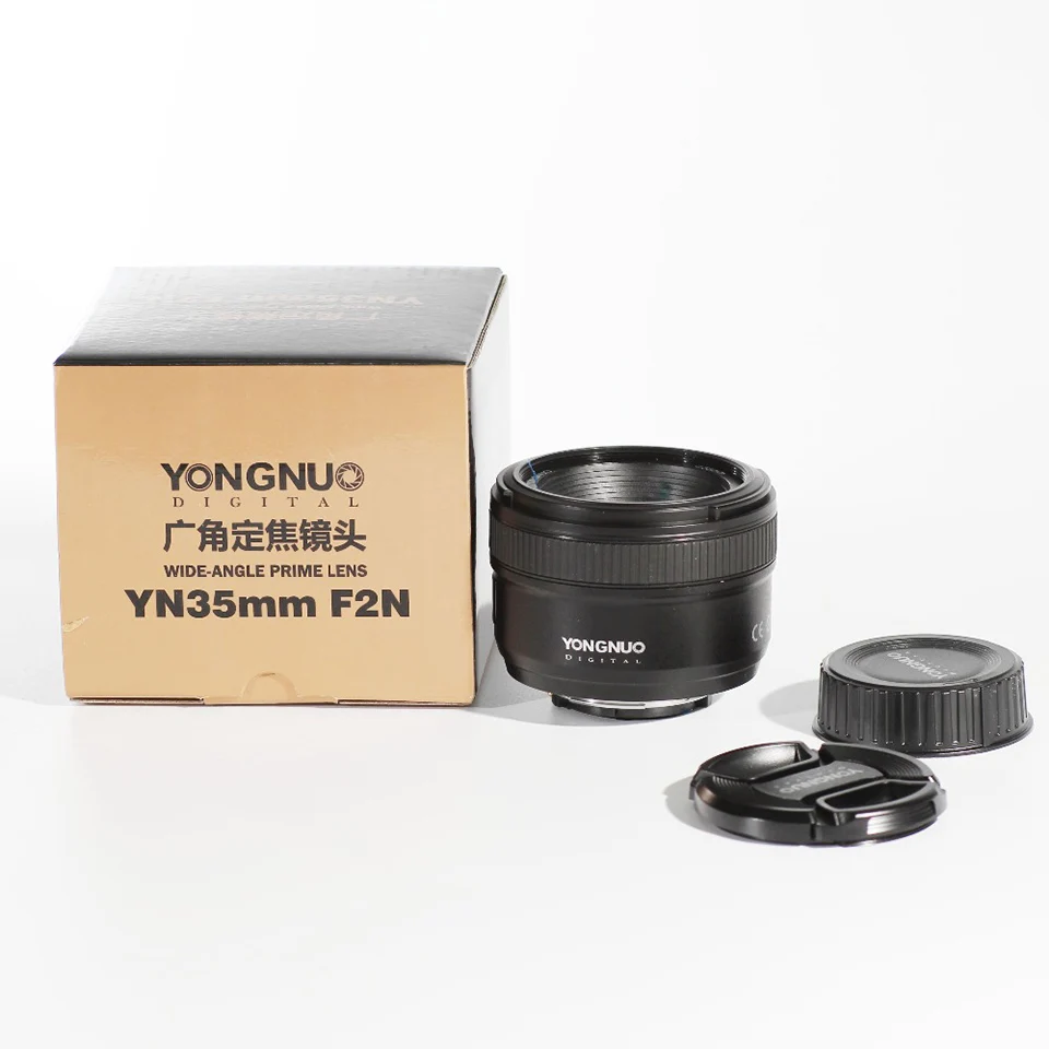 Объектив YONGNUO 35 мм YN35mm F2.0 AF/MF с фиксированным фокусом F1.8 для Canon Nikon F Крепление объектива D3200 D3400 D3100 D5300 для DLSR камеры
