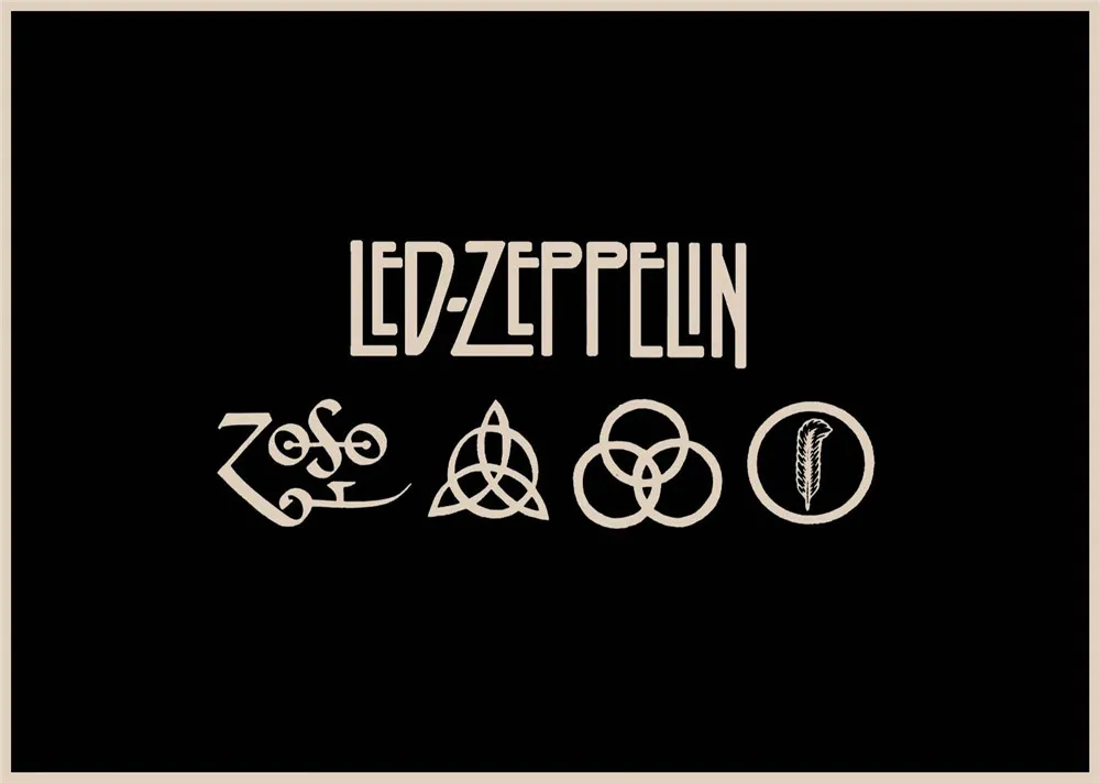 Led Zeppelin рок-музыка постеры для украшения дома в винтажном стиле настенные наклейки для дома Художественный бренд MU22