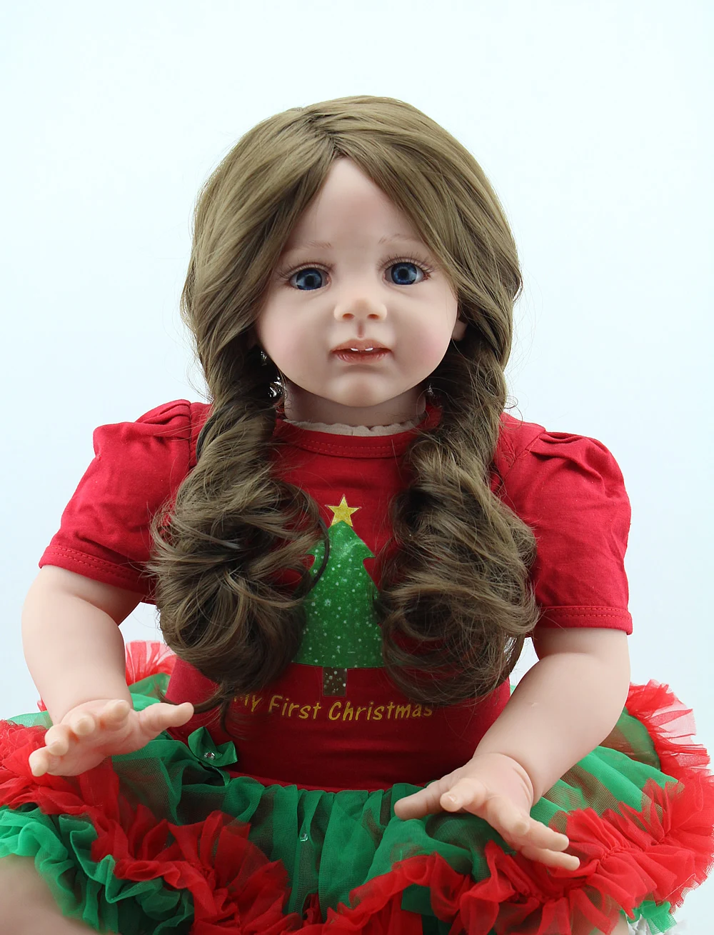 Силиконовая кукла Реборн виниловая младенец 24 дюйма для маленьких девочек