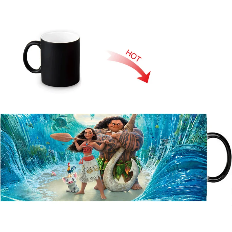 Кофейные кружки Moana cool photo Трансформеры термоизменяющая цвет кружка керамические
