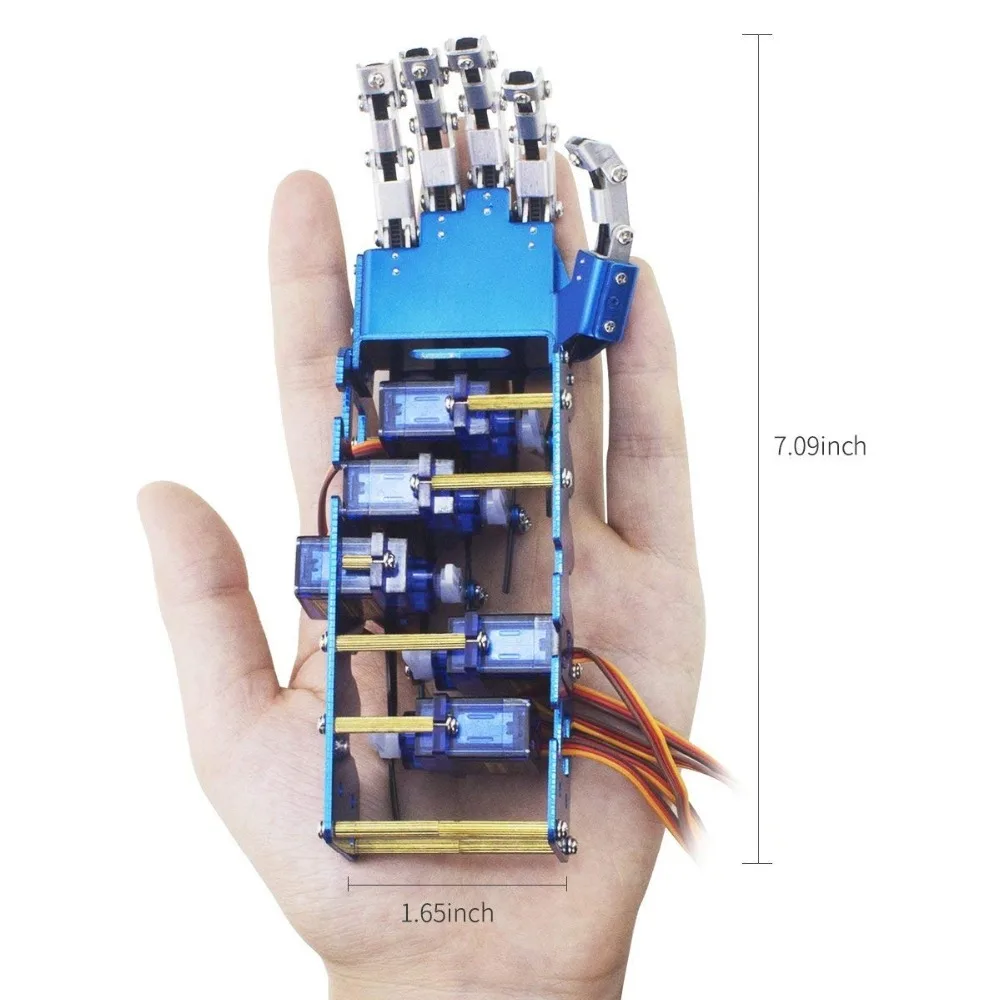 Bionic Robot металлический ручной пятипальцевый манипулятор Левая Правая рука с