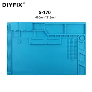 Мягкая силиконовая Рабочая подкладка для пайки, Теплоизоляционный Настольный коврик, платформа для обслуживания электрических компонентов, Сварочная ремонтная станция