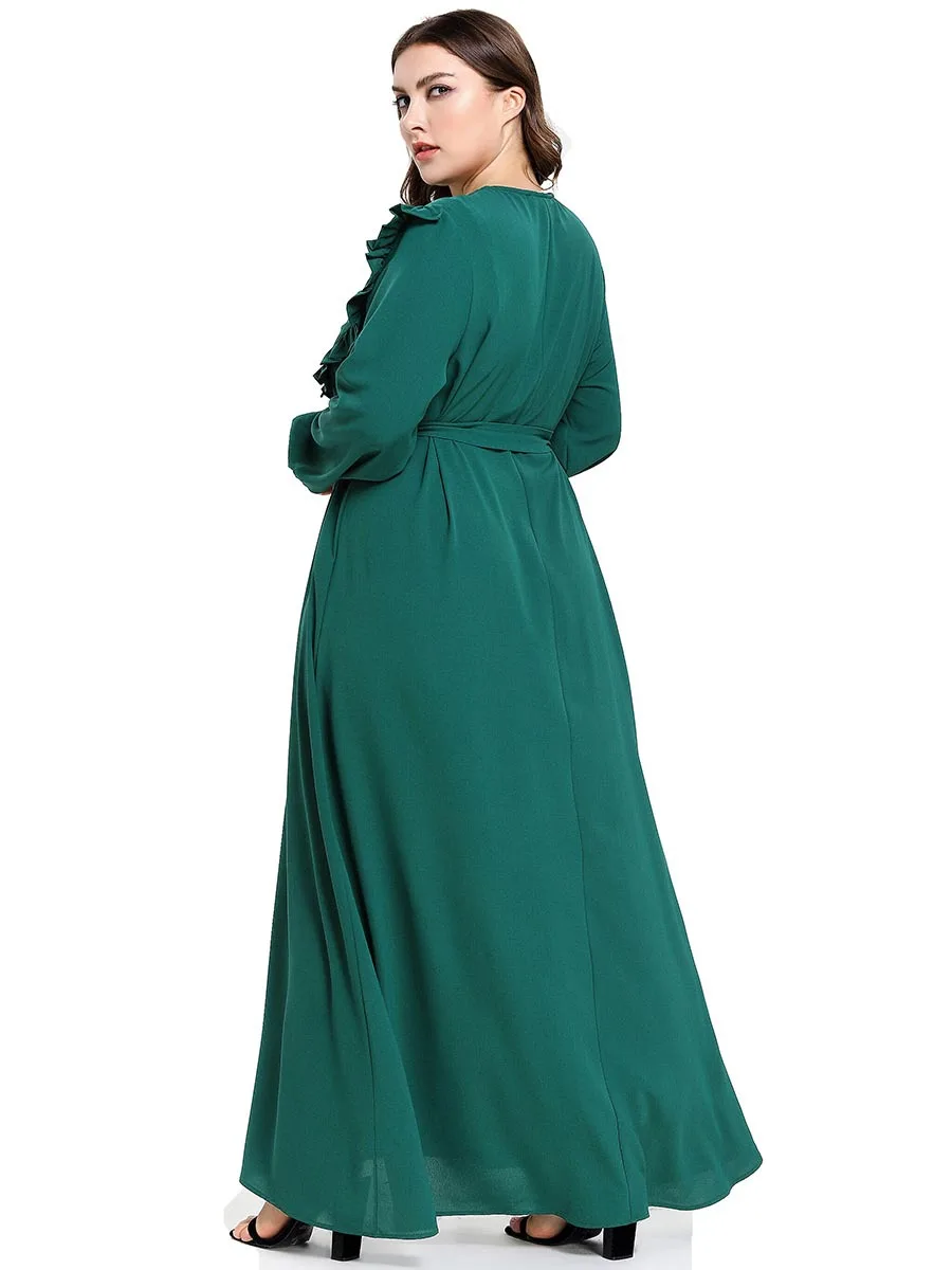 Muslim Arabic Islamic Dubai Kaftan Abaya Moroccan Middle Eastern Morocco Indonesia Dress Plus Size Casual Robe Arabe | Тематическая