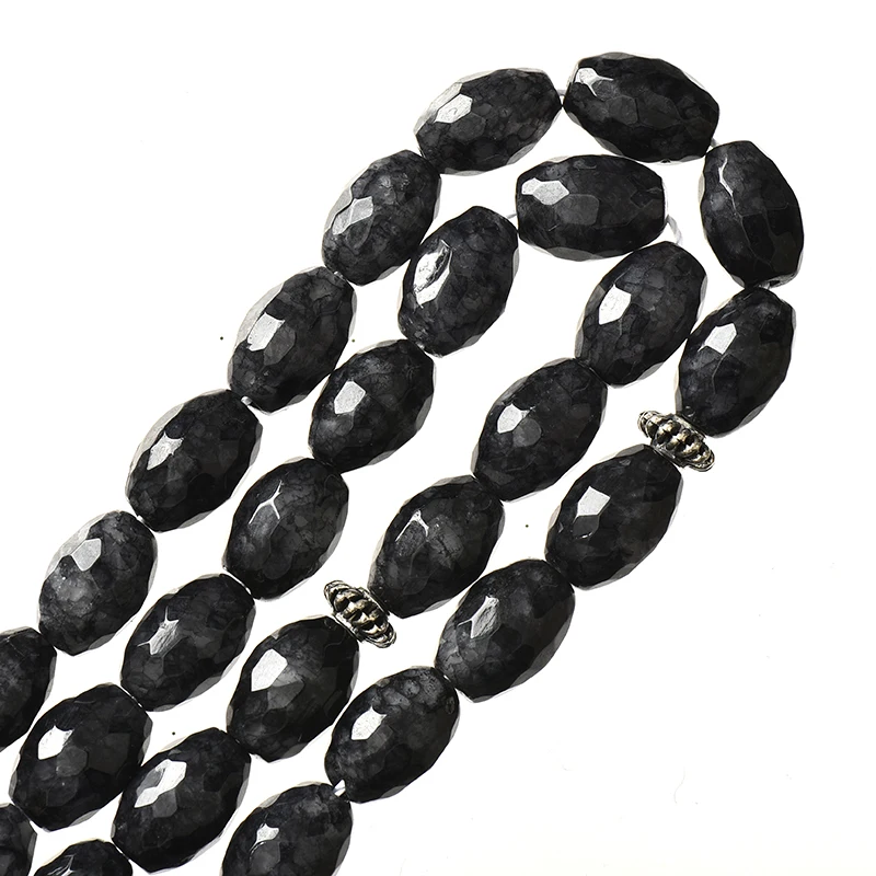 Оптовая продажа 10 мм овальной формы черный яшма Молитвенные Четки из бусин