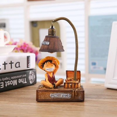 Luffy Креативный Ночной светильник с рисунком японского аниме, маленький ночной Светильник s для детей, Рождественский подарок на день рождения, украшения из смолы - Испускаемый цвет: Luffy