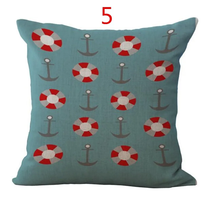 Морской якорь в морском стиле морская карта хлопковая Подушка Диван Подушечка