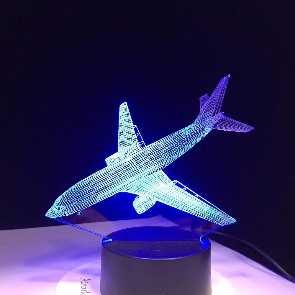 Летательный аппарат Новинка 3D Светодиодный лампа визуальная красочные
