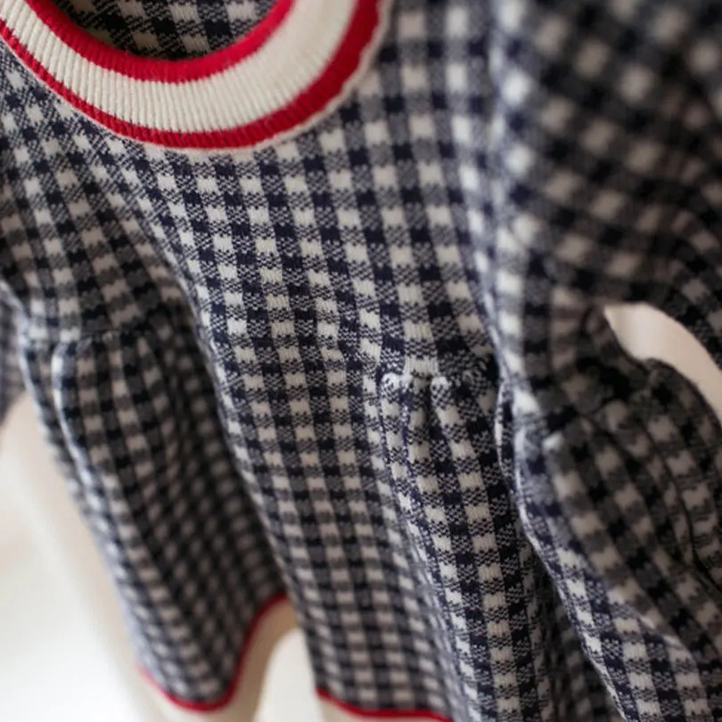 Winter Dress Baby Girl Infant Dresses Children's Clothes Long Sleeve Full Plaid Toddler Newborn Girls For 0-4 Years | Детская одежда