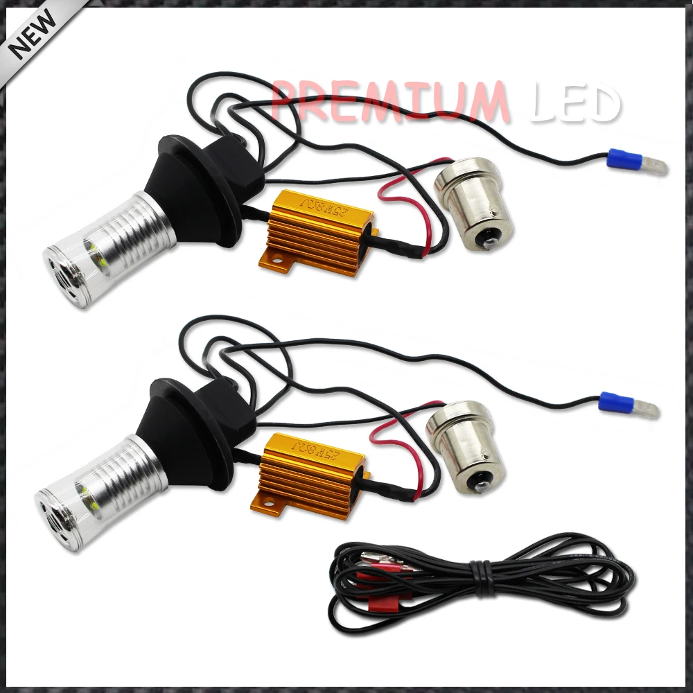 IJDM No Hyper Flash BAU15S 7507 Белый/янтарный светодиодный светильник с отражающим зеркалом