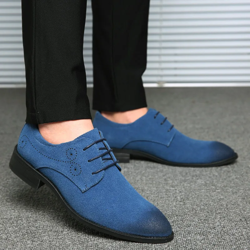 M-anxiu Big Size 38-48 Casual Shoes Men Scrub Pointed Leather Fashion Tooling Business Leisure Nightclub Driving | Обувь