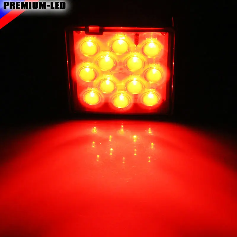 (1) красный объектив 12 LED супер яркий тормозной Свет Трейлер сцепная крышка