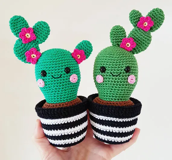 Кактус друзья амигуруми, вязаная крючком игрушка кукла погремушка