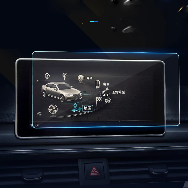 

for Audi A4 A5 2017 2018 Glass Sticker Interior Accessories Car GPS Navigation Screen Protector Films Film