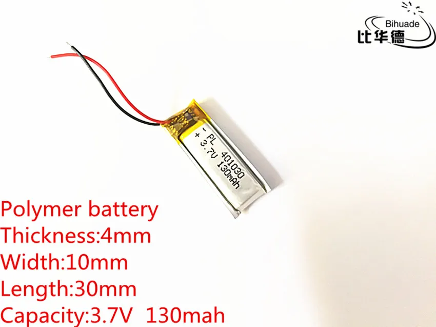 3 7 V 130mAH 401030 PLIB Полимерный литий ионный/литий ионный аккумулятор для GPS mp3 mp4 mp5 dvd