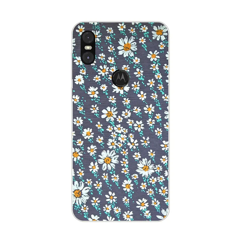 Чехол для Motorola One P30 Play мягкий чехол из ТПУ с разноцветными лепестками телефона power