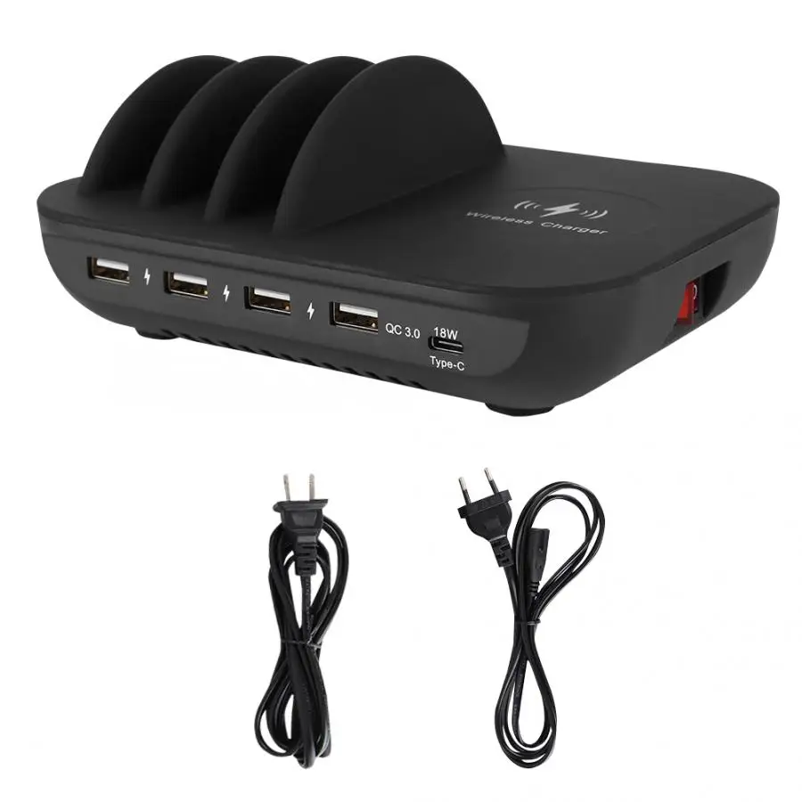4 порта STW 8128 QC3.0 TYPE C USB зарядное устройство База держатель Кронштейн для