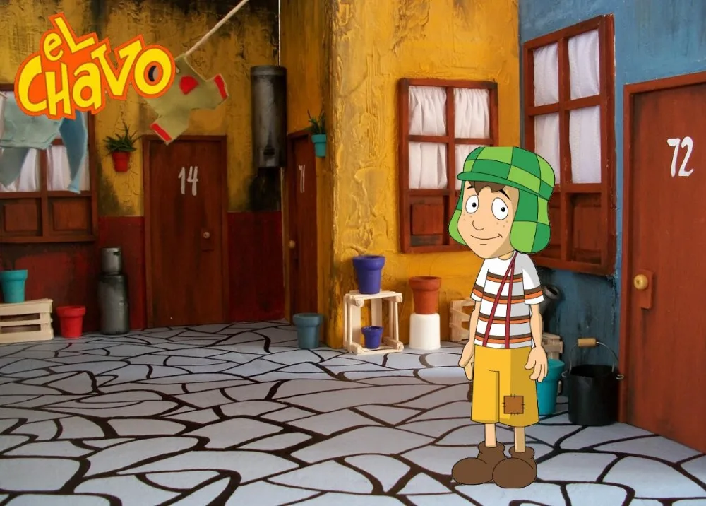 7x5FT El Chavo Del Ocho Nuestra фильм винтажный дом на заказ фото студия фон винил 220 см x 150 см