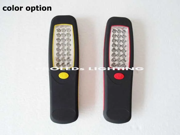 

DHL shipping magnetic 24 handheld led inspection lamp camp led Lampara Trabajo 3*AA battery for car camp garape emergency etc.