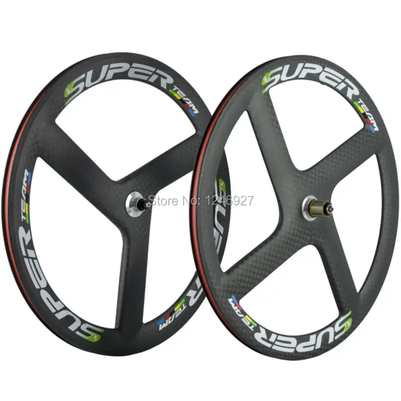 1 пара углеродных колес фронтальные 3 Спицы задние 4 спицы клинчерные колеса