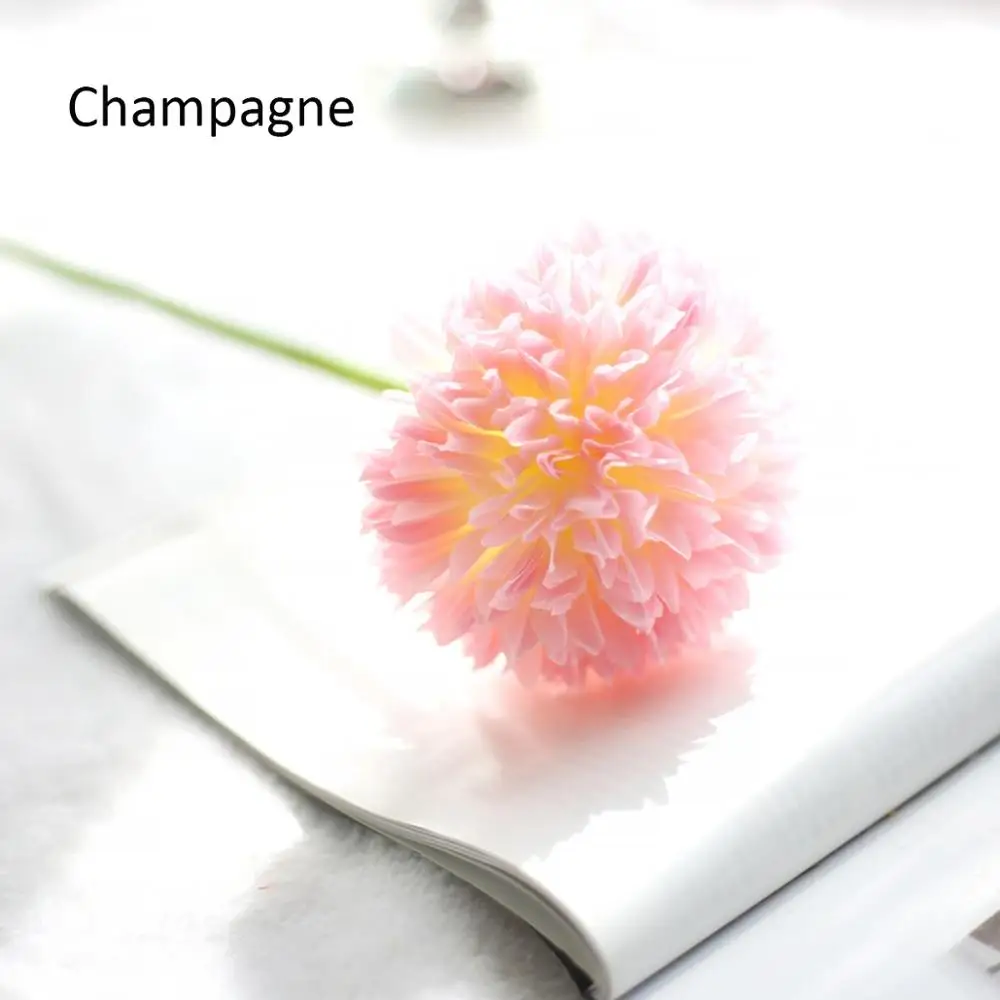 Champagne 1 шт. искусственный одной головкой небольшой гортензии лук мяч моделирования шелковые цветы Свадебные Сад украшения дома аксессуары - Цвет: Champagne