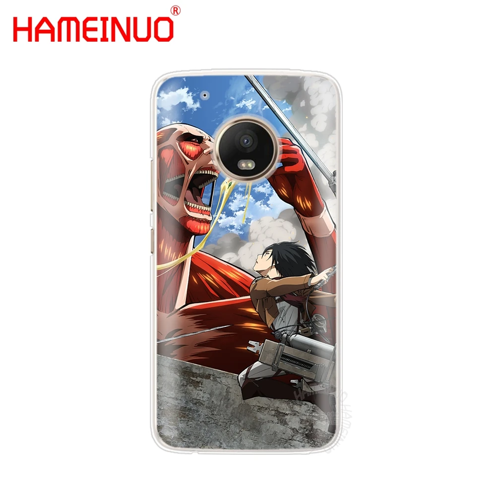 HAMEINUO аниме японский атака на Титанов Чехол для телефона Motorola Moto X4 E4 C G6 G5 G5S G4 Z2 Z3 PLAY