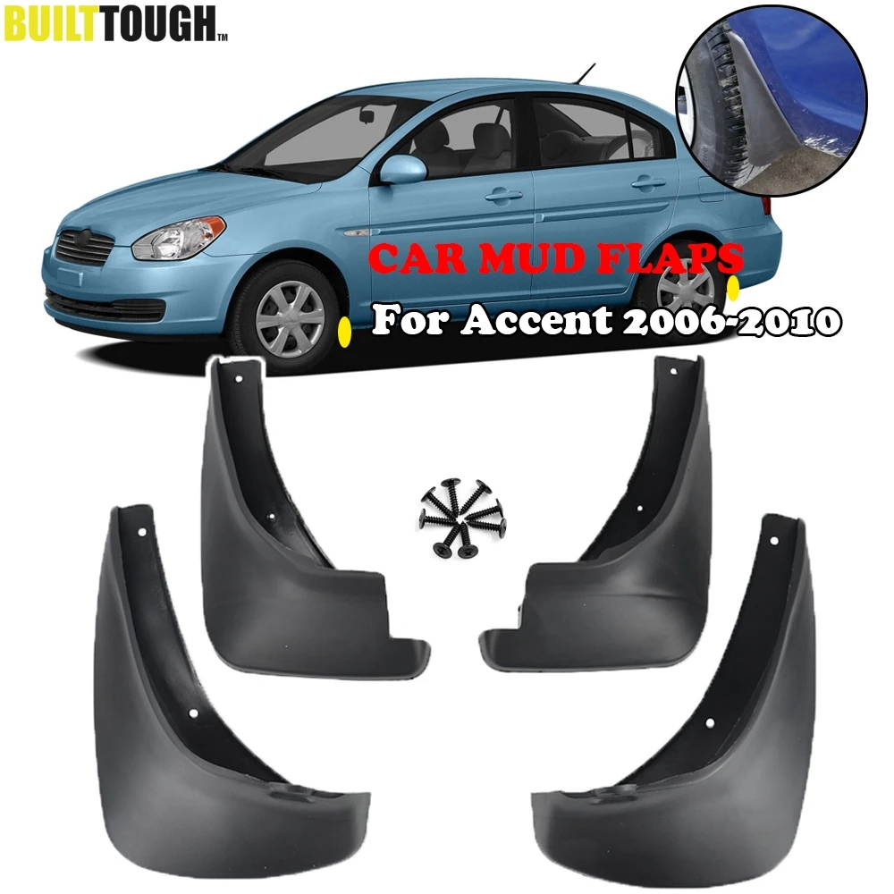 Комплект брызговиков для Hyundai Accent 2006 2010 брызговики от грязи 2007 2008 2009 Dodge Active Verna Era