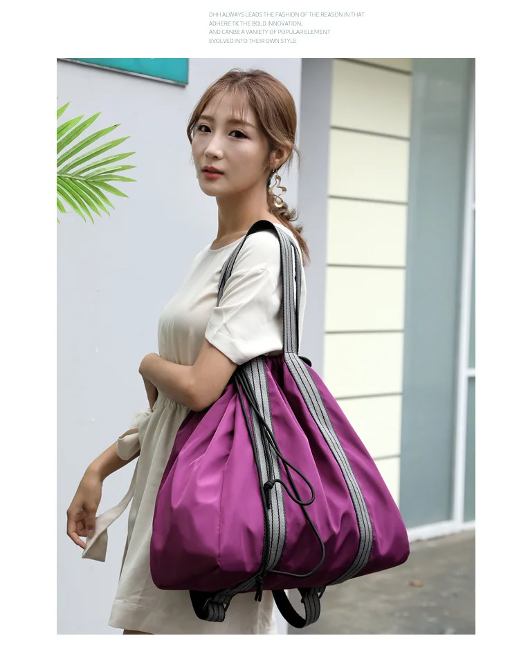 

Women's Handbags Famous Brand 2019 Nylon Women's Handbags Solid Colors Shoulder Bags Waterproof Travel Bag High Capacity LYF172