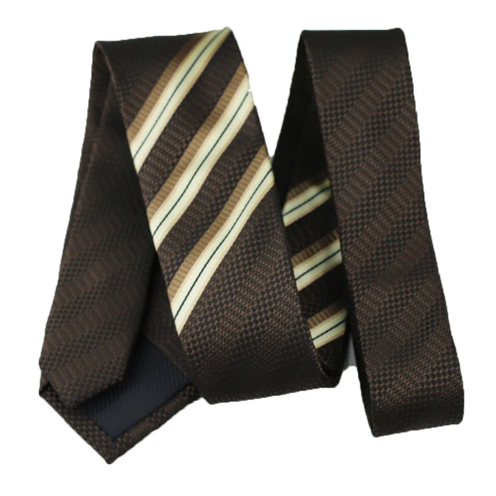 Галстуки LAMMULIN мужской узкий галстук новый дизайн уникальный коричневый в клетку