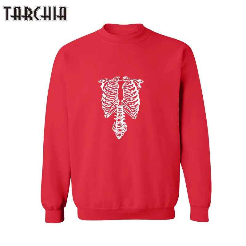 

TARCHIA Spring Skull Hoodies Pullover Cotton Skeleton Sweatshirt Mens Clothing Hip Hop Autumn Male Sweatshirt Plus Size XXL