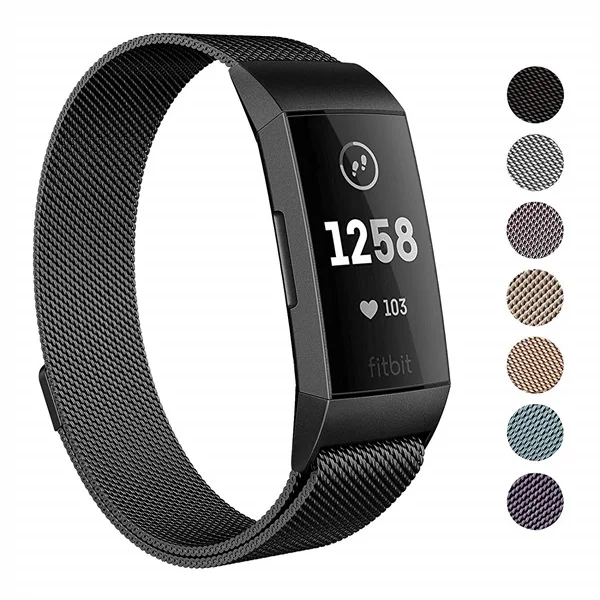 for Fitbit Charge 3 Магнитный браслет из нержавеющей стали для Fitbit Charge 3 браслеты с деталями миланские полосы для зарядки 3 Аксессуары для часов - Цвет: for Fitbit Charge 3