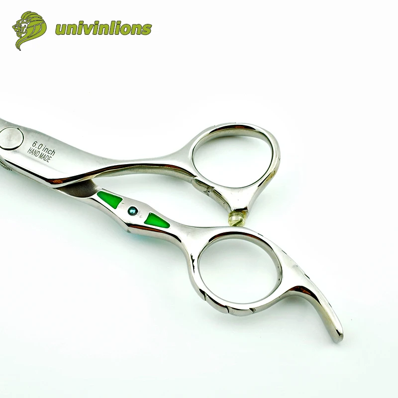 6 &quotЗеленые алмазные ножницы для волос парикмахерские японские стрижки лучшие