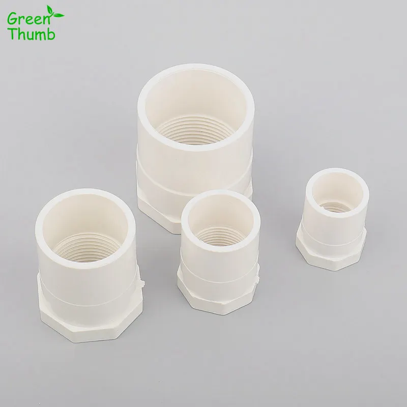 30pcs 1/2inch-1.2inch Female Thread PVC Quick Straight Connector Water Pipe Fitting Adapter for Water Supply