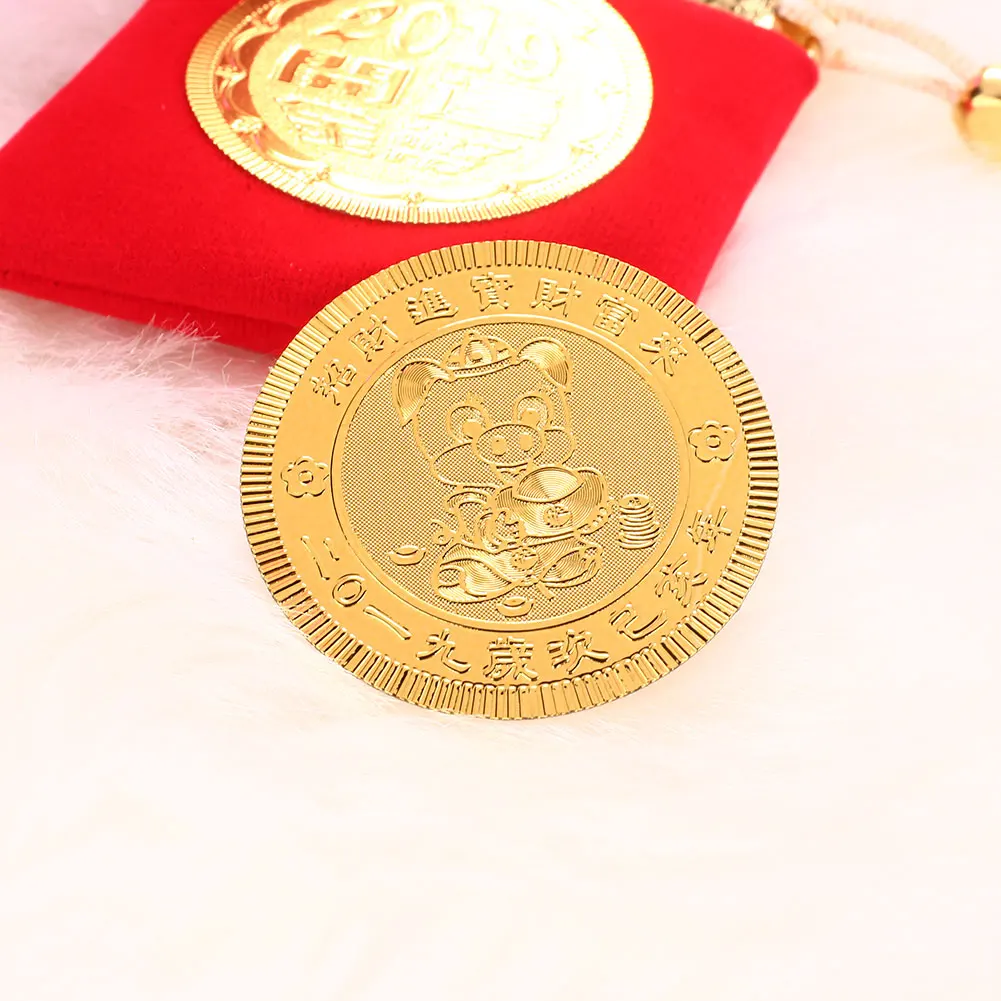 2019 Золотая бумага специальная Красивая свинья памятная монета для китайского