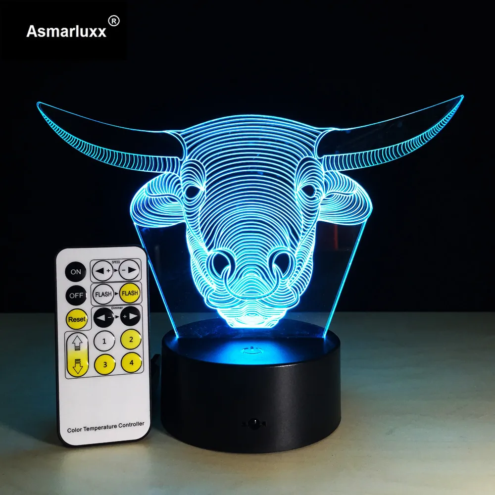 Творческий мультфильм баскетбольная команда Чикагские Быки) 3D ночной Светильник