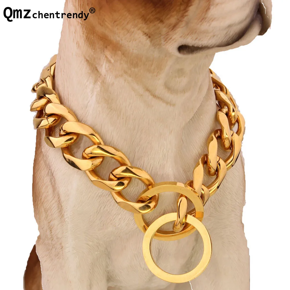 Цепочка для больших собак из нержавеющей стали 19 мм 12 34 дюйма|necklace wholesale|gold