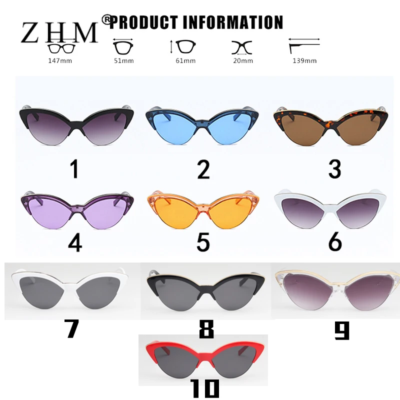 Солнцезащитные очки кошачий глаз UV400 женские модные брендовые дизайнерские