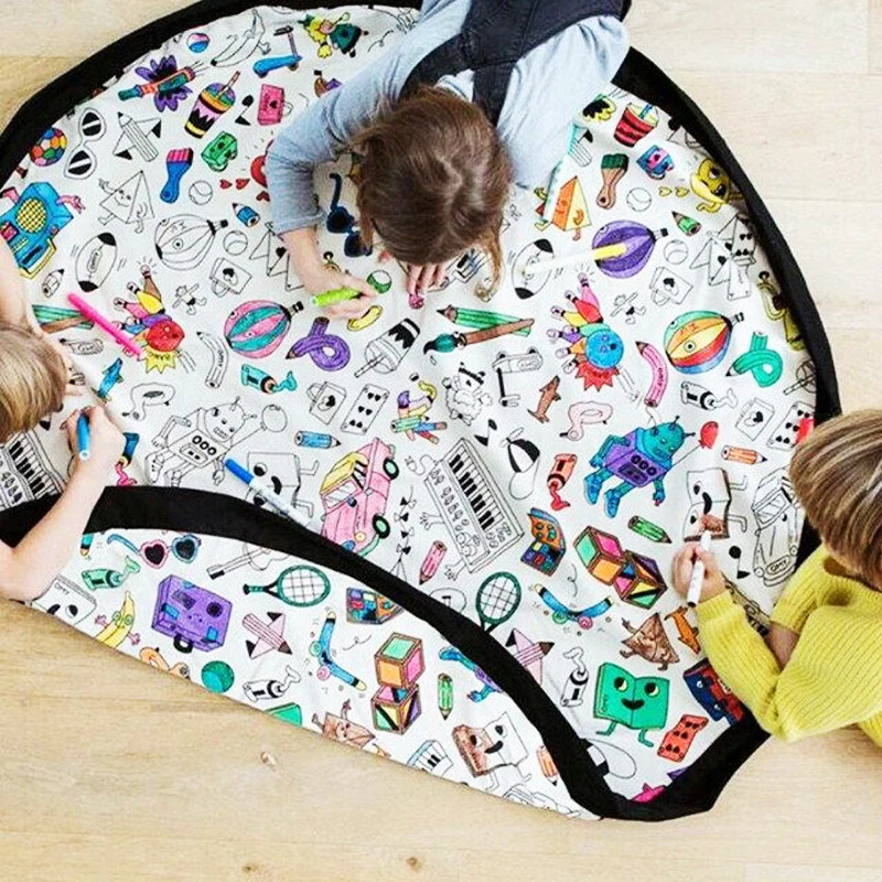 Детские коврики для игр DIY Рисование граффити игрушка сумка хранения мультяшный