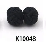 K10048 100 пар/лот Новые запонки Шелковый узелок высококлассные мужские классические двойная веревка шар узел форма запонки ручной работы шелковые Узлы запонки - Окраска металла: K10048