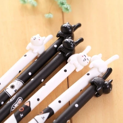 10pcs Lovely cat Gel Pen All the needle Students stationery 17.2cm longth free shipping