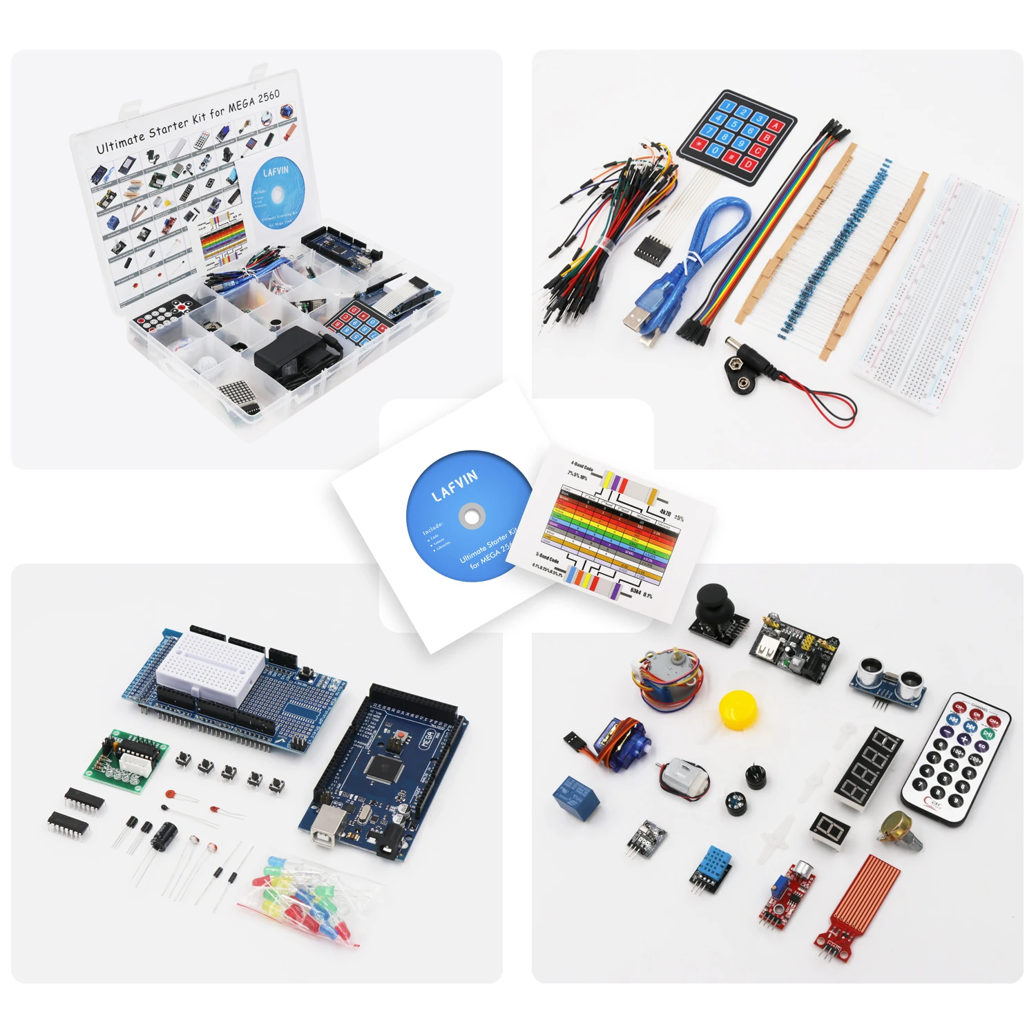 LAFVIN Mega 2560 Project самый полный стартовый набор для Arduino с обучающим руководством |