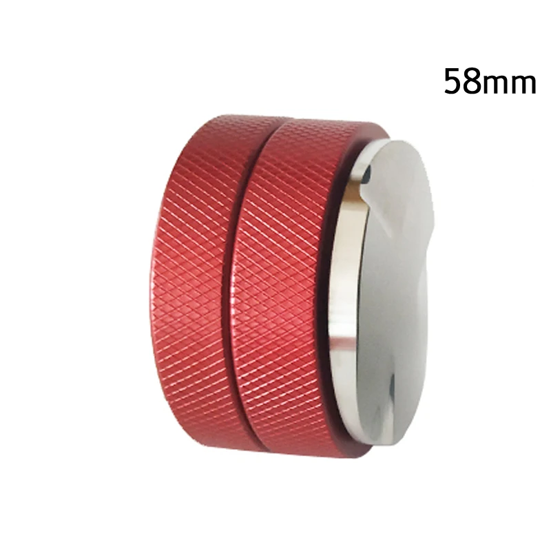 Red Color 58mm 51/58 мм 304 Нержавеющая сталь Кофе основание темпера прозрачное тело бариста Es Пресс o Кофе Пресс Кофе порошок молоток - Цвет: Red Color 58mm