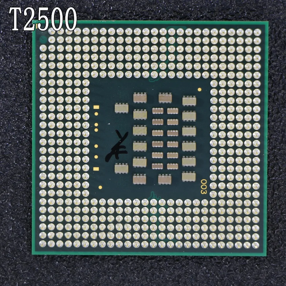 Для Intel Core Duo T2500 cpu(2M cache, 2,0 GHz, 667MHz FSB двухъядерный процессор ноутбука для 945 чипсета