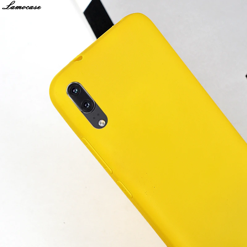 Candy Color Yellow Case For Huawei P20 Pro P10 P9 Plus P8 Lite 2017 Simple Matte Silicone Cover Mate 9 10 |