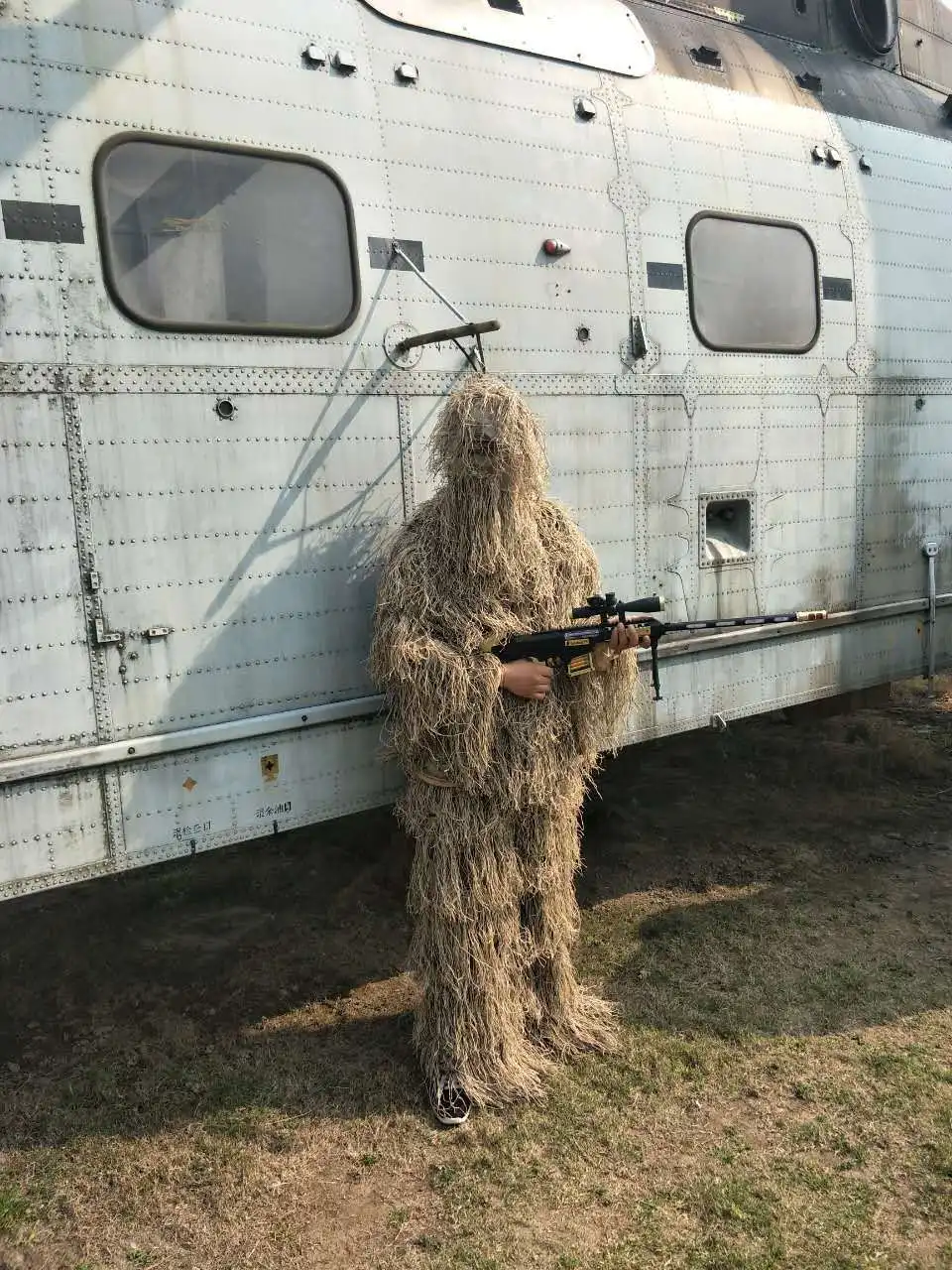 2017 HOT desert Bionic Ghillie Suits camouflage grass hay style hunting Recon yowie Paintball Military clothing 5688 | Спорт и